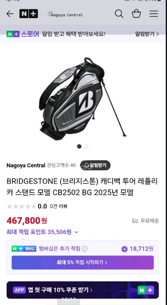 브리지스톤 투어 스탠드백--9