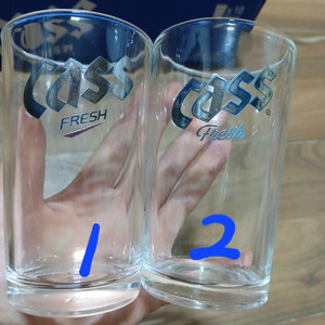 카스 맥주 유리컵 CASS 글라스 총15개 합23000