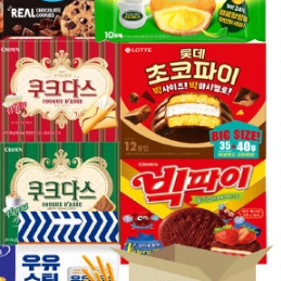 간식 2박스/랜덤: 자유시간,빠다코코넛,쿠크다스,젤리등