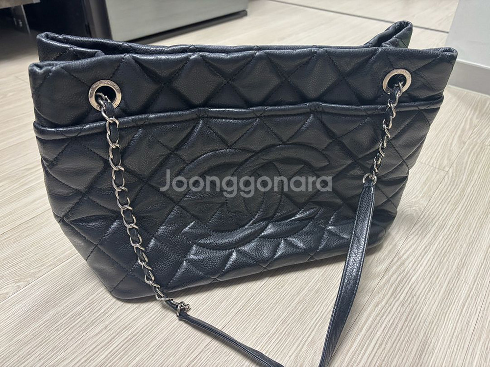 빈티지 샤넬 CC체인 쇼핑 토트백--0