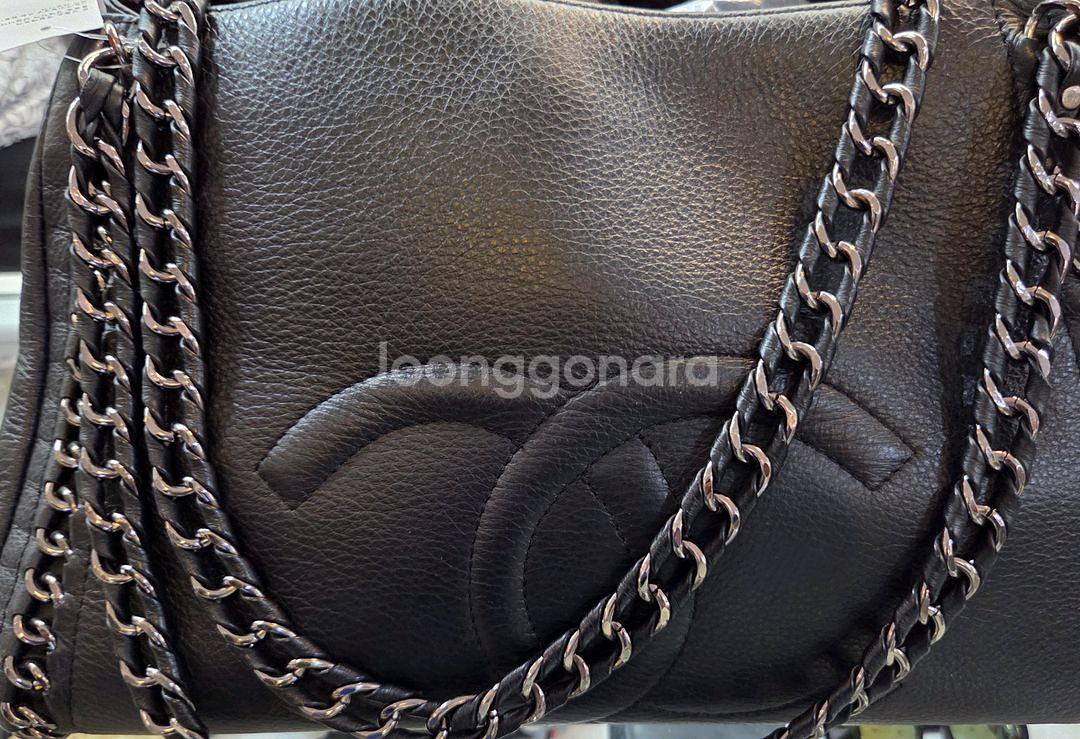 블랙 체인숄더백 인기제품 소가죽--0