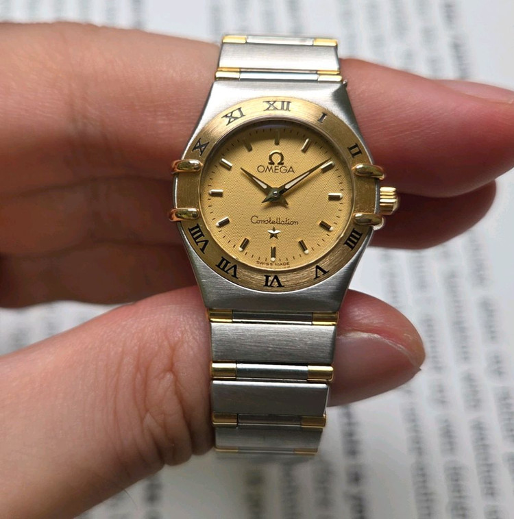 오메가 컨스틸레이션 오리지널 골드판 별로고 18K콤비 이미지