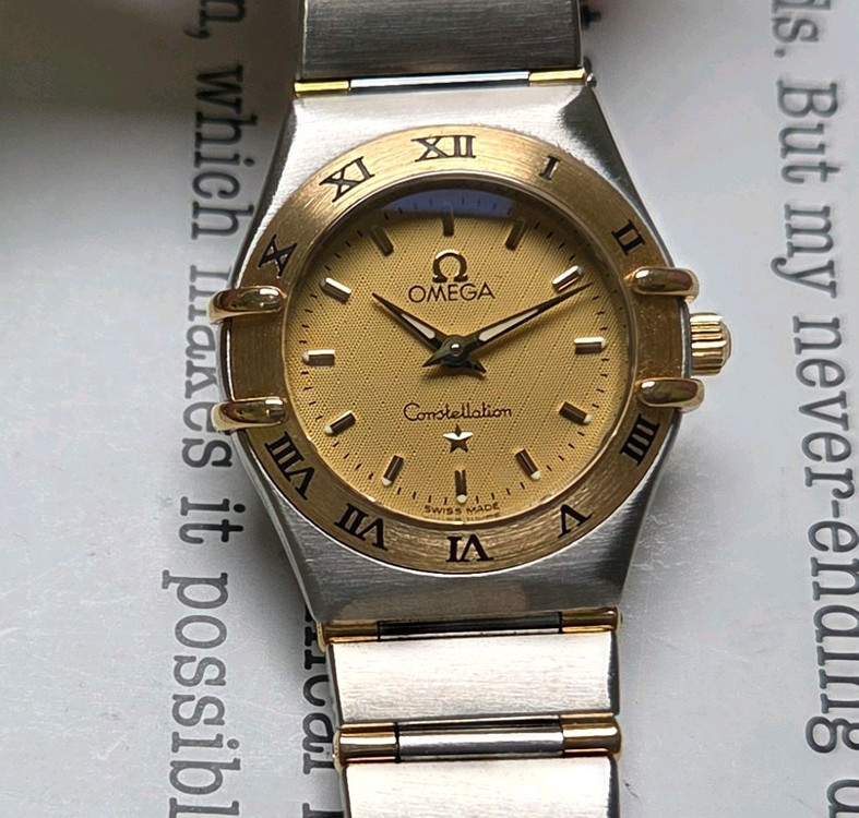 오메가 컨스틸레이션 오리지널 골드판 별로고 18K콤비 이미지