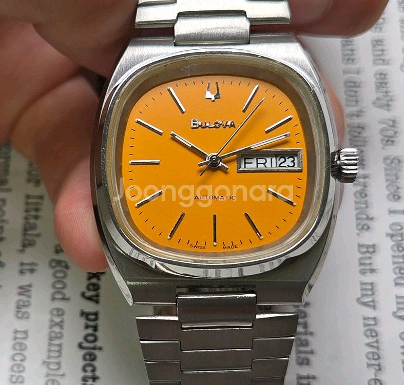 빈티지 부로바 테레비 데이데이트 오토매틱 진노랭이 뻐뻐--0