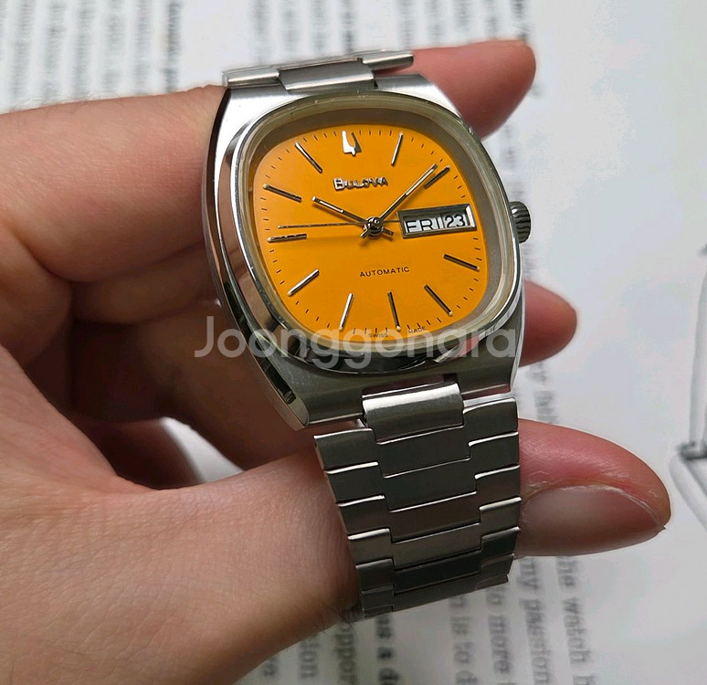 빈티지 부로바 테레비 데이데이트 오토매틱 진노랭이 뻐뻐--4