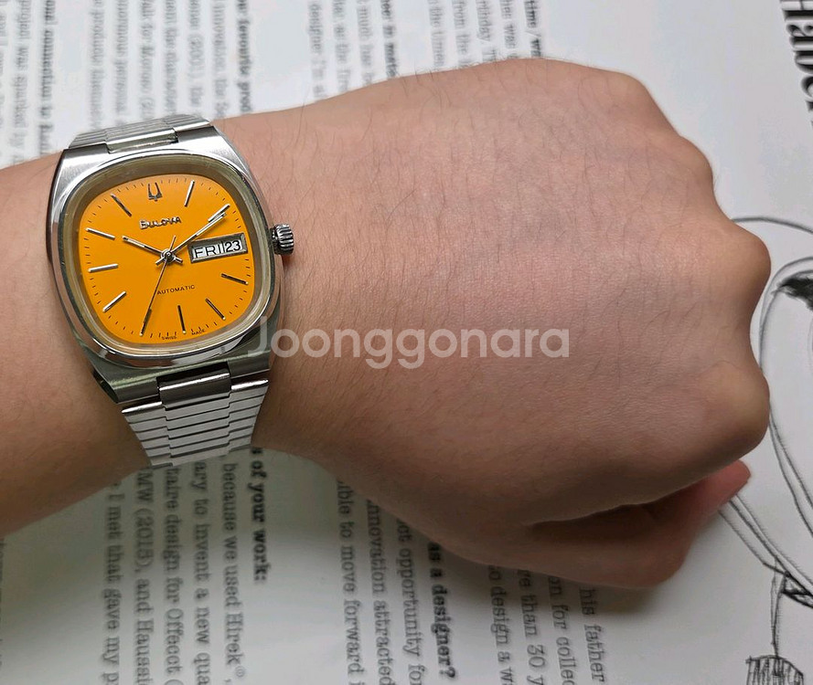 빈티지 부로바 테레비 데이데이트 오토매틱 진노랭이 뻐뻐--8