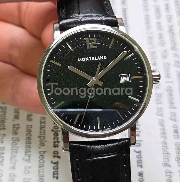 빈티지 몽블랑 스타 클래시크 서밋 블랙다이얼 쿼츠 드레--0