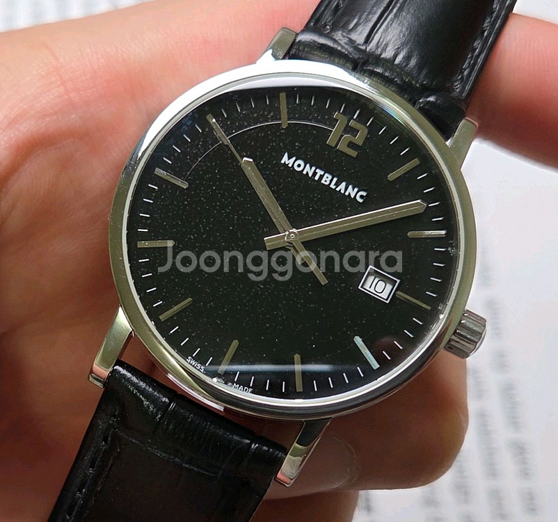 빈티지 몽블랑 스타 클래시크 서밋 블랙다이얼 쿼츠 드레--3