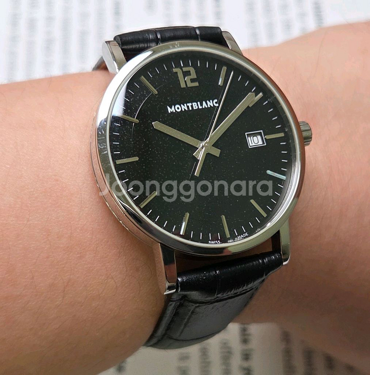 빈티지 몽블랑 스타 클래시크 서밋 블랙다이얼 쿼츠 드레--1