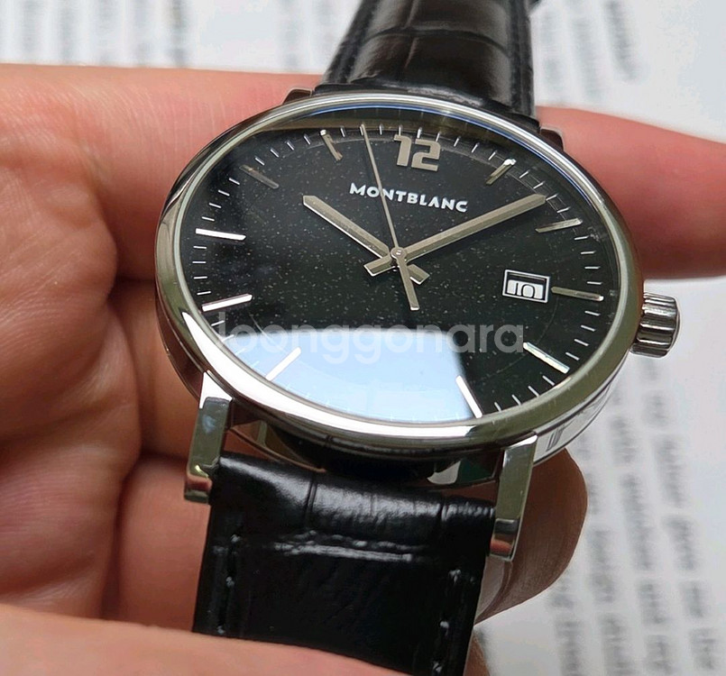 빈티지 몽블랑 스타 클래시크 서밋 블랙다이얼 쿼츠 드레--4