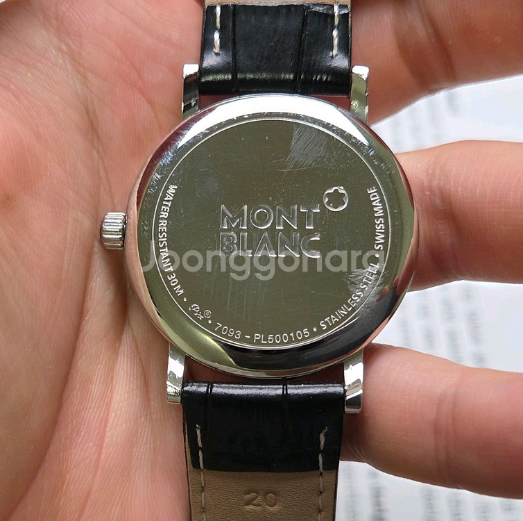 빈티지 몽블랑 스타 클래시크 서밋 블랙다이얼 쿼츠 드레--6