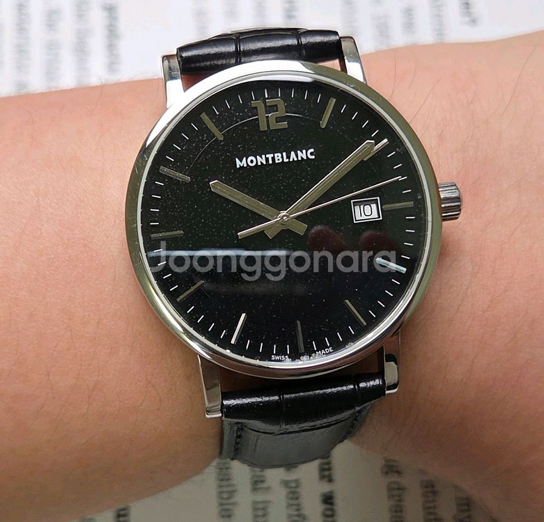 빈티지 몽블랑 스타 클래시크 서밋 블랙다이얼 쿼츠 드레--9
