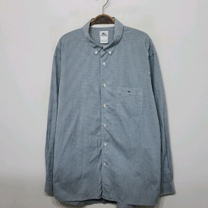 (3XL) 라코스테 체크남방 빅사이즈 셔츠 로고 포켓