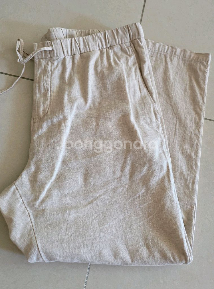 H&M 남성 린넨 바지--0