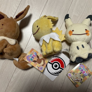 포켓몬 변신메타몽 인형 이브이 쥬피썬더 따라큐 일괄