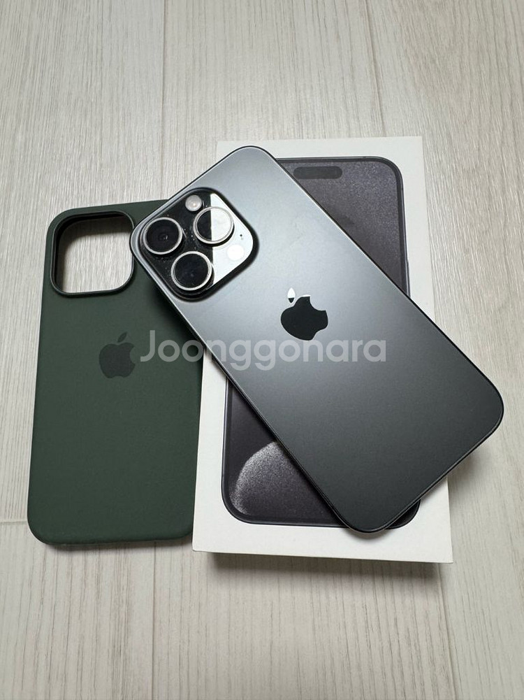 아이폰 15프로 S급 256기가 애플케어 풀박 판매해요--0