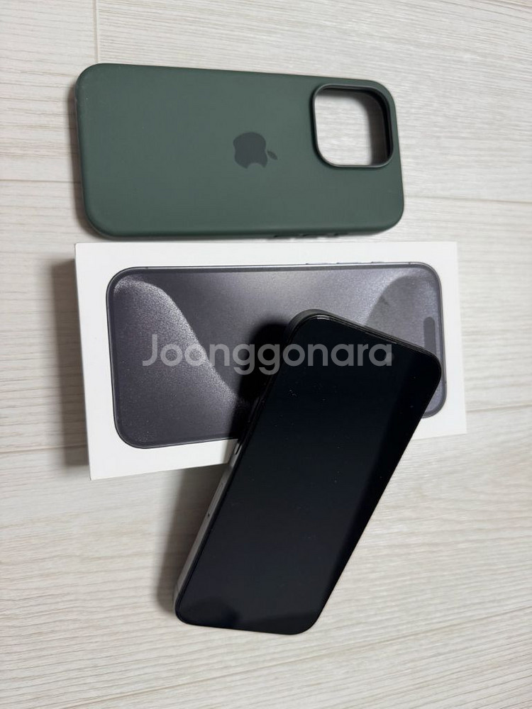 아이폰 15프로 S급 256기가 애플케어 풀박 판매해요--1