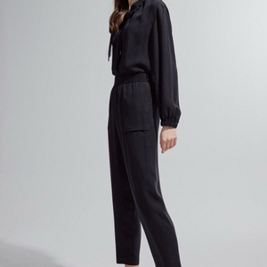 한섬 랑방컬렉션 포켓 밴딩 팬츠 차르르 인견 바지슬랙스