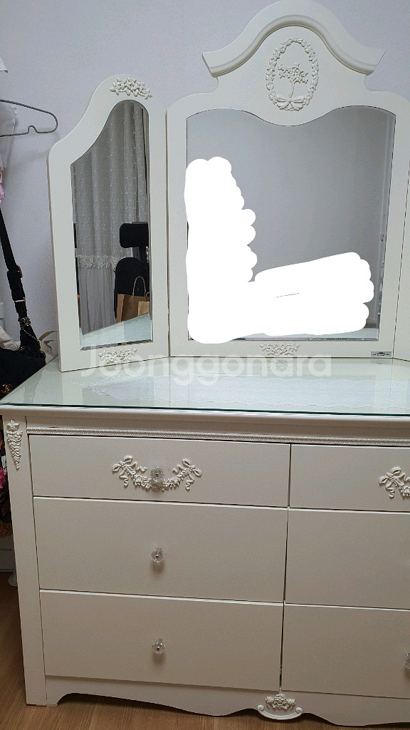 쉐비 시크 앤틱 프랑스 스타일 화장대 장식장 책상--1