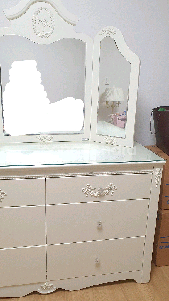 쉐비 시크 앤틱 프랑스 스타일 화장대 장식장 책상--2