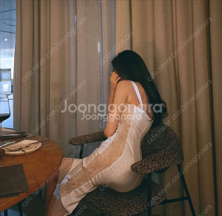 라플라 로즈프릭 드레스 원피스 화이트--0