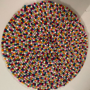양모 펠트볼 러그 100cm