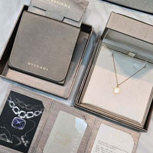 불가리 마더오브펄 로즈골드 목걸이