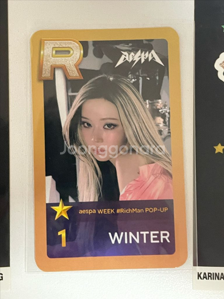 에스파 rich man 팝업 윈터 포카 굿즈 +스티커--0