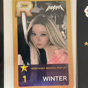 에스파 rich man 팝업 윈터 포카 굿즈 +스티커