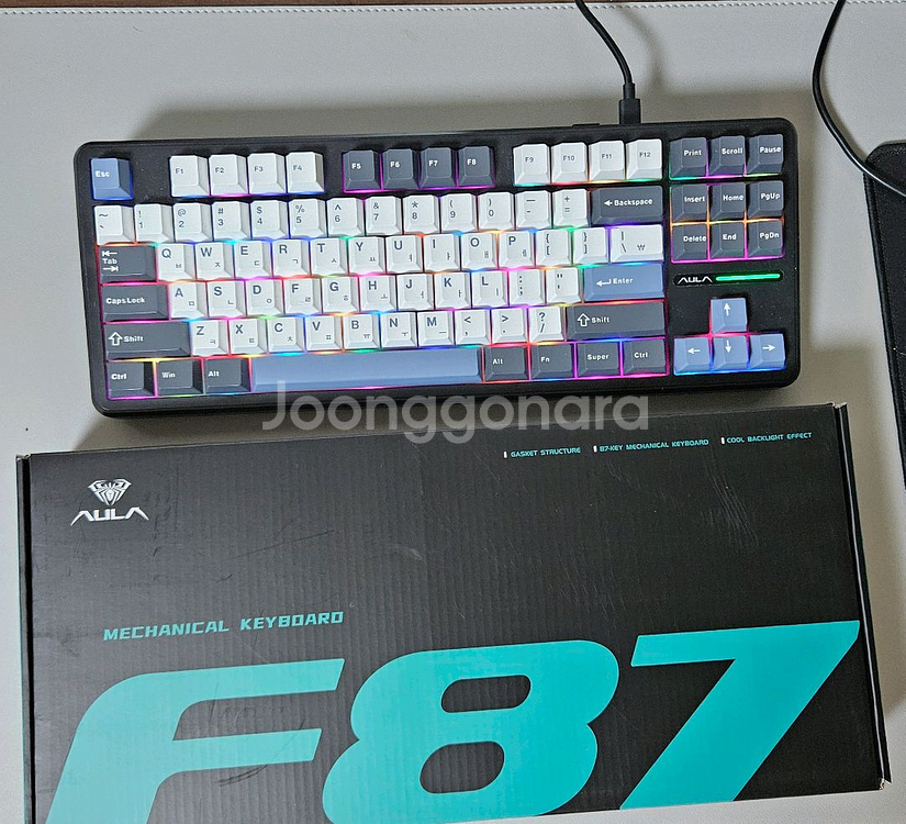 독거미 키보드 텐키리스F87 저소음 피치축--0