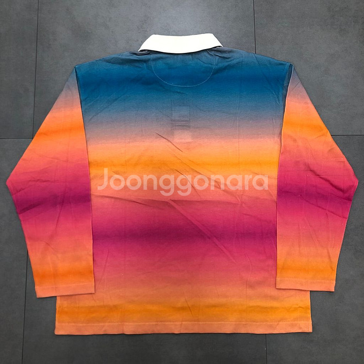 간트 gant 그라데이션 럭비티 폴로셔츠 긴팔티셔츠XL--4