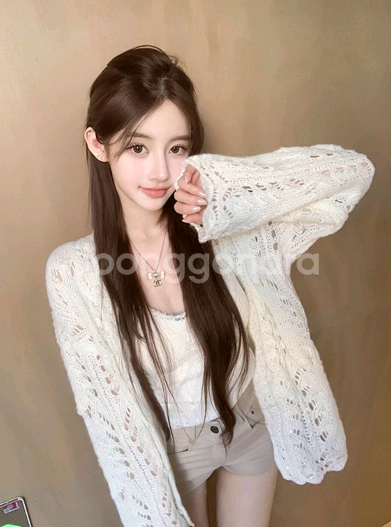 루오유 스튜디오 니트 가디건 수입의류--15