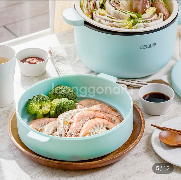 리큅 멀티쿠커 라면포트 민트색(새상품)--1