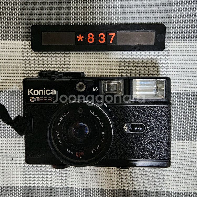 코니카 C35 EF3 블랙바디 필름카메라--0