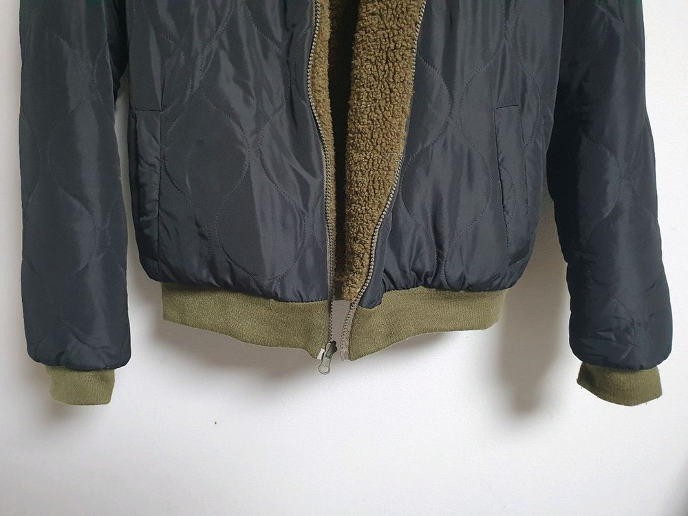 착샷* 양면 퍼 후리스 점퍼 블랙+카키)105--7