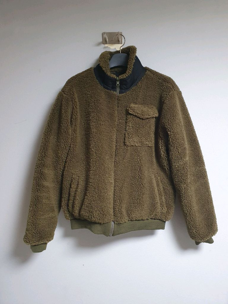 착샷* 양면 퍼 후리스 점퍼 블랙+카키)105--2