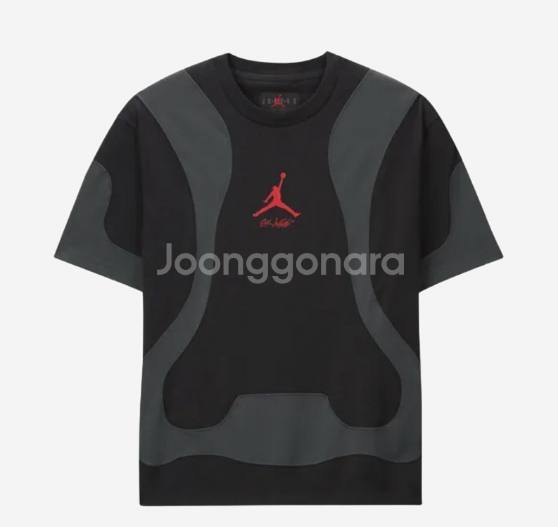 조던 x 오프화이트 티셔츠 블랙 US S 사이즈--0