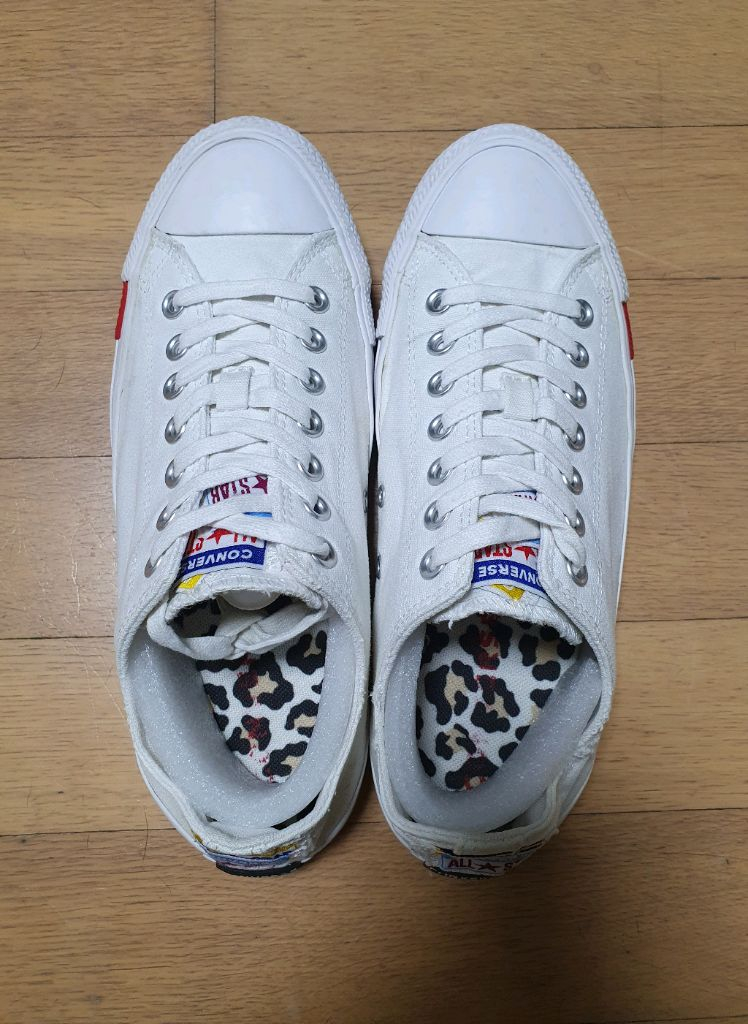 한정판* 컨버스 로우 올빽 화이트 스니커즈)270--5