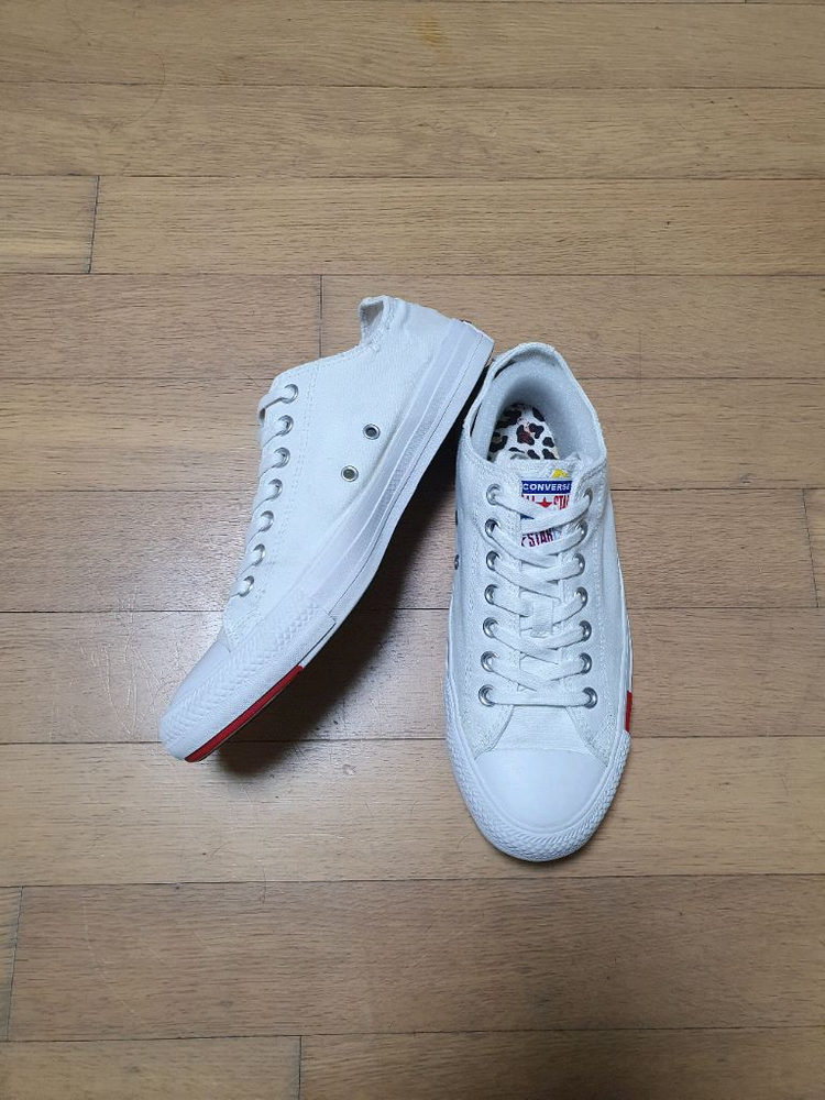 한정판* 컨버스 로우 올빽 화이트 스니커즈)270--2