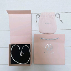 (새상품) 그레이 진주 목걸이 6mm