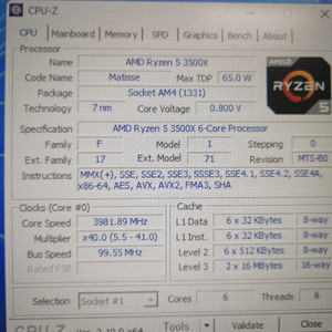 AMD Ryzen 5 3500X CPU