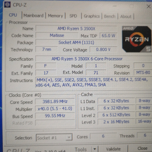 AMD Ryzen 5 3500X CPU