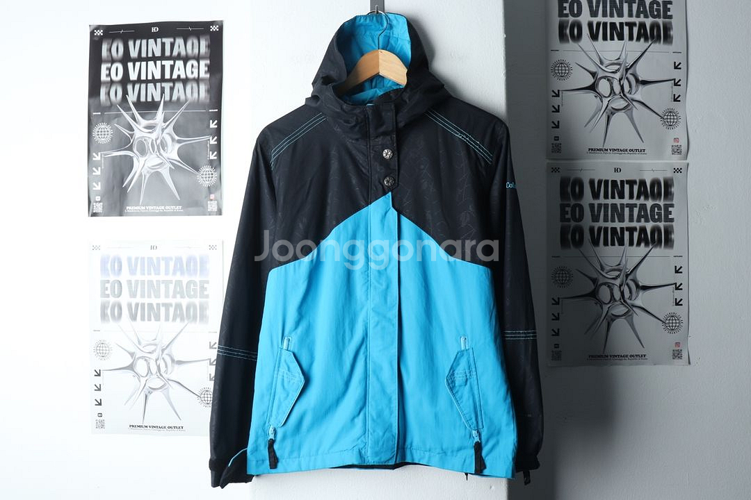 W(S) 컬럼비아 집업 바람막이 점퍼자켓 연블루--1