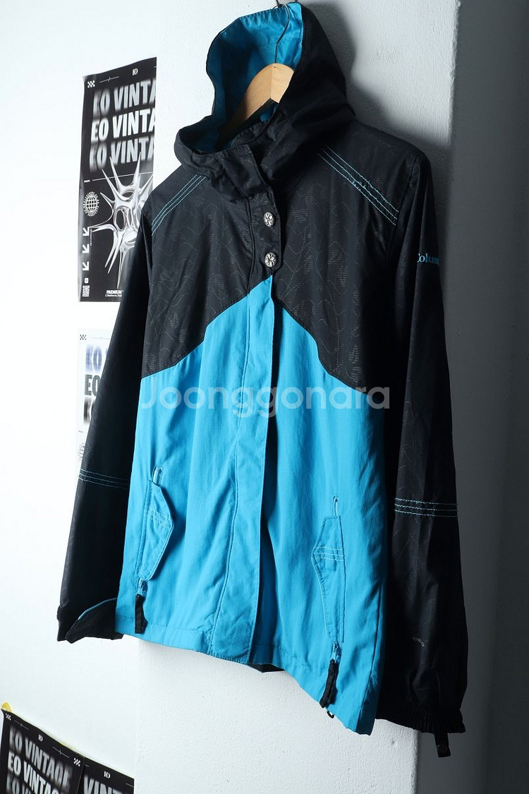 W(S) 컬럼비아 집업 바람막이 점퍼자켓 연블루--0