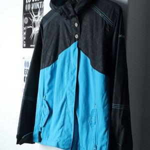 W(S) 컬럼비아 집업 바람막이 점퍼자켓 연블루