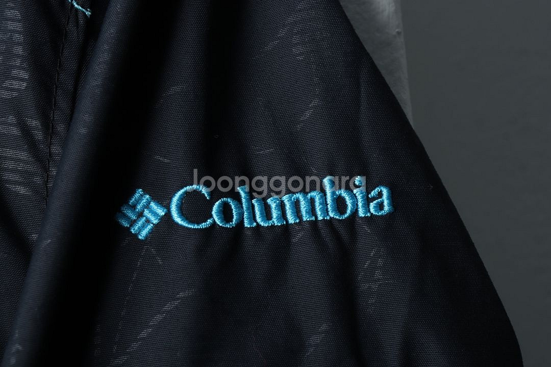 W(S) 컬럼비아 집업 바람막이 점퍼자켓 연블루--4