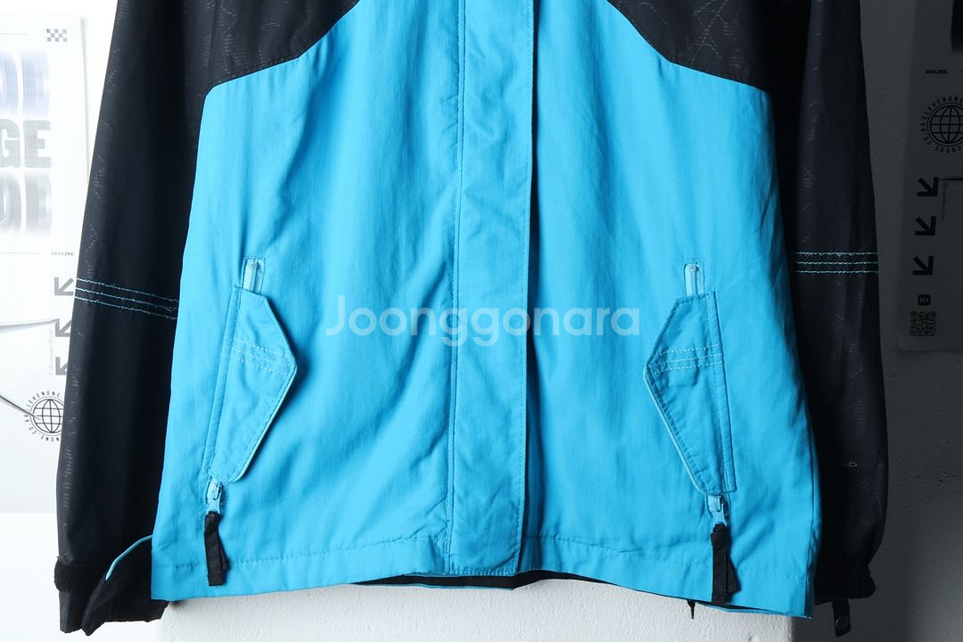 W(S) 컬럼비아 집업 바람막이 점퍼자켓 연블루--3