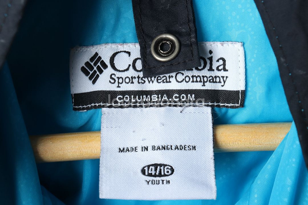 W(S) 컬럼비아 집업 바람막이 점퍼자켓 연블루--5