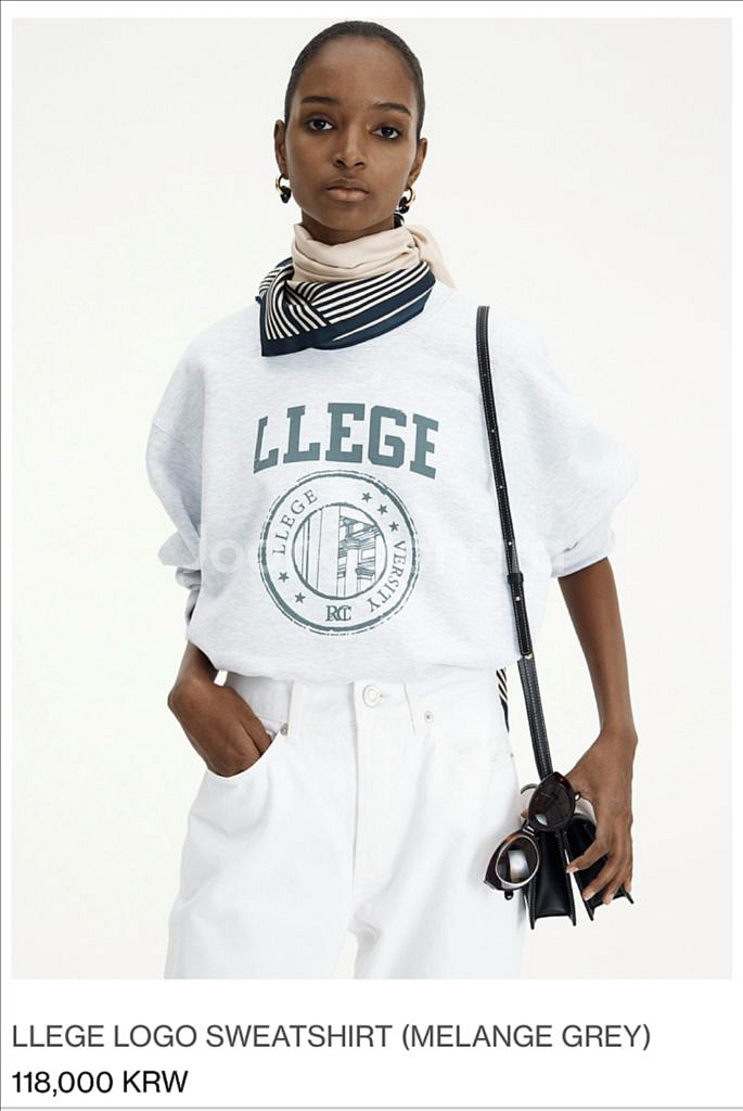 렉토 크롭 맨투맨 LLEGE LOGO SWEATSHIR--0
