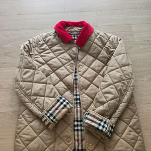 버버리키즈 빈티지 체크 퀄팅 자켓 아카이브베이지 10y